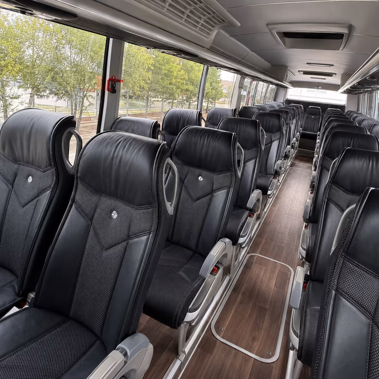 johns creek charter bus rental inside